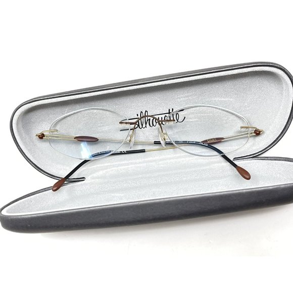 Silhouette M7374 /20 V 6059 19mm Frames Rim Less Eyeglasses Gold Brown main image 6